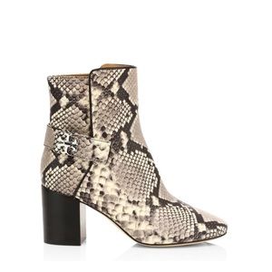NEW Tory Burch Kira Snakeskin Ankle Boots